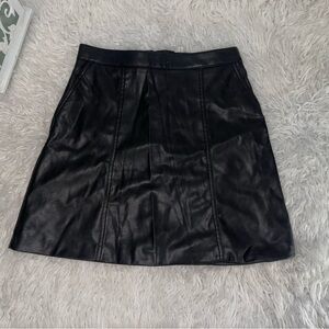 Black Leather Mini Skirt